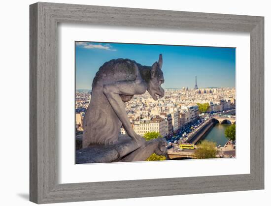 Chimera Notre Dame-Paris-null-Framed Art Print