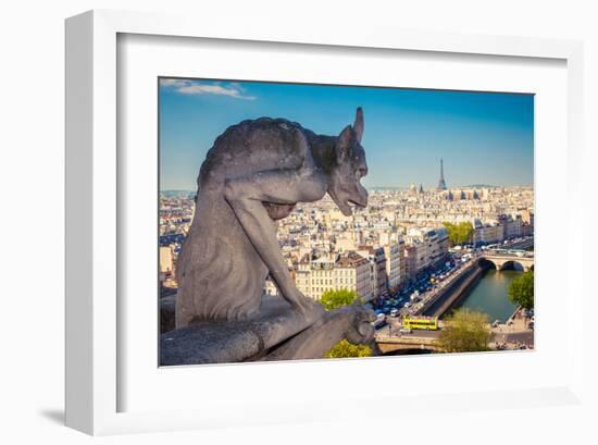 Chimera Notre Dame-Paris-null-Framed Art Print