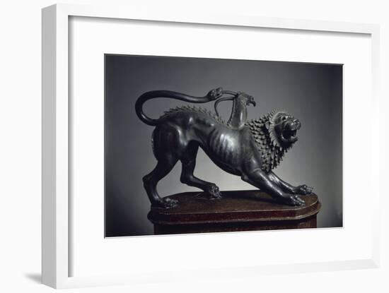 Chimera of Arezzo, Bronze Sculpture, Height 65 Cm, 400-350 B.C.-null-Framed Giclee Print