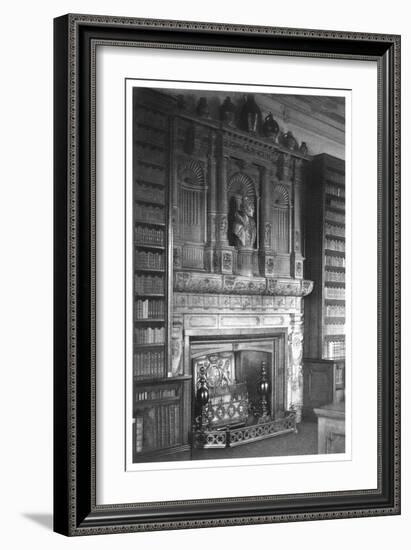 Chimney Piece of the Library at Windsor Castle, 1896-null-Framed Giclee Print