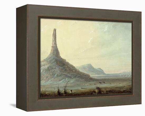 Chimney Rock, 1837-Alfred Jacob Miller-Framed Premier Image Canvas