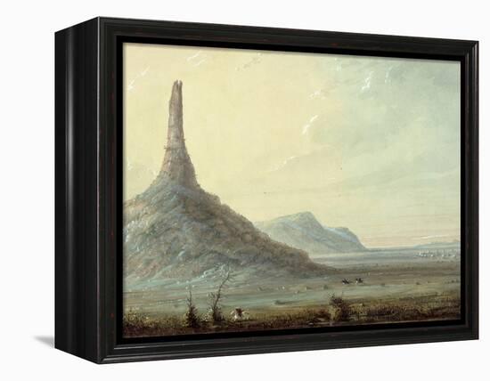 Chimney Rock, 1837-Alfred Jacob Miller-Framed Premier Image Canvas
