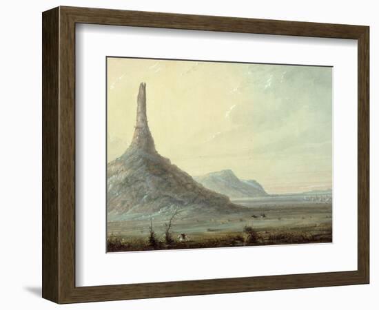 Chimney Rock, 1837-Alfred Jacob Miller-Framed Giclee Print