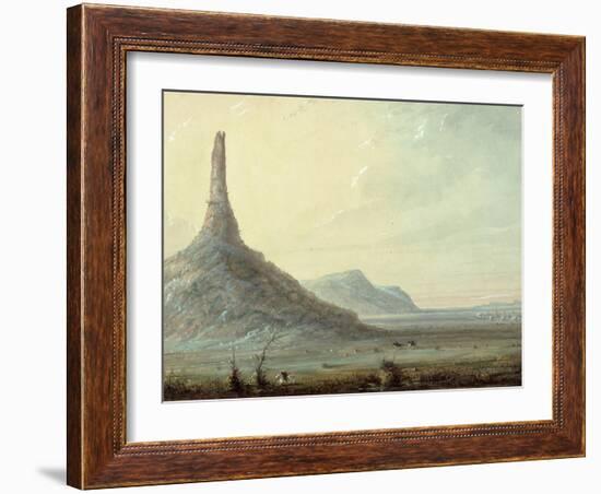 Chimney Rock, 1837-Alfred Jacob Miller-Framed Giclee Print