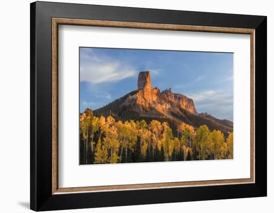 Chimney Rock and Courthouse Mountain , the Uncompahgre National Forest, Colorado-Chuck Haney-Framed Photographic Print