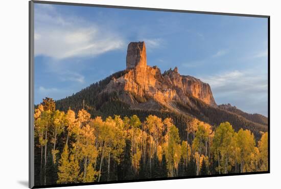 Chimney Rock and Courthouse Mountain , the Uncompahgre National Forest, Colorado-Chuck Haney-Mounted Photographic Print