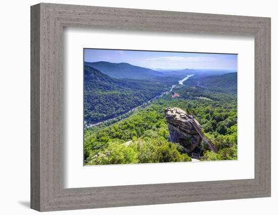 Chimney Rock at Chimney Rock State Park in North Carolina, Usa.-SeanPavonePhoto-Framed Photographic Print