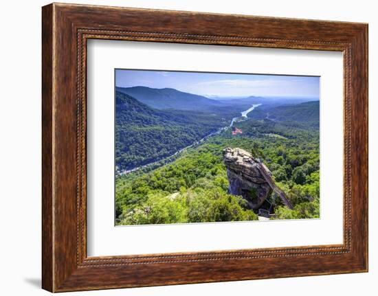 Chimney Rock at Chimney Rock State Park in North Carolina, Usa.-SeanPavonePhoto-Framed Photographic Print