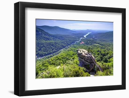 Chimney Rock at Chimney Rock State Park in North Carolina, Usa.-SeanPavonePhoto-Framed Photographic Print