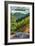 Chimney Tops and Road - Great Smoky Mountains National Park, TN-Lantern Press-Framed Premium Giclee Print