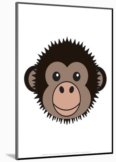 Chimp - Animaru Cartoon Animal Print-Animaru-Mounted Giclee Print