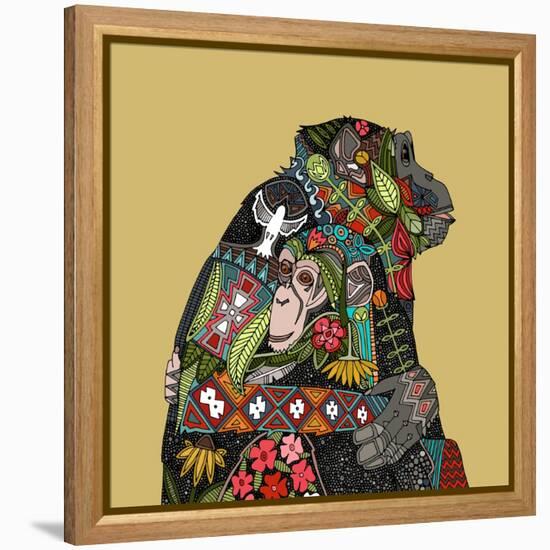 Chimpanzee Love Biscuit-Sharon Turner-Framed Stretched Canvas