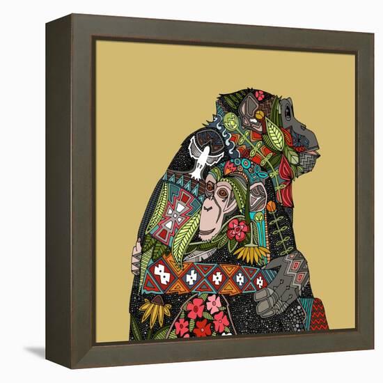 Chimpanzee Love Biscuit-Sharon Turner-Framed Stretched Canvas