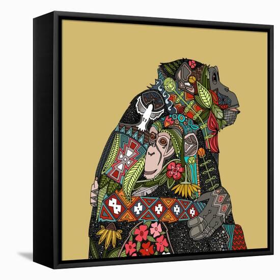 Chimpanzee Love Biscuit-Sharon Turner-Framed Stretched Canvas