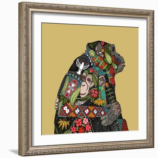 Chimpanzee Love Biscuit-Sharon Turner-Framed Art Print