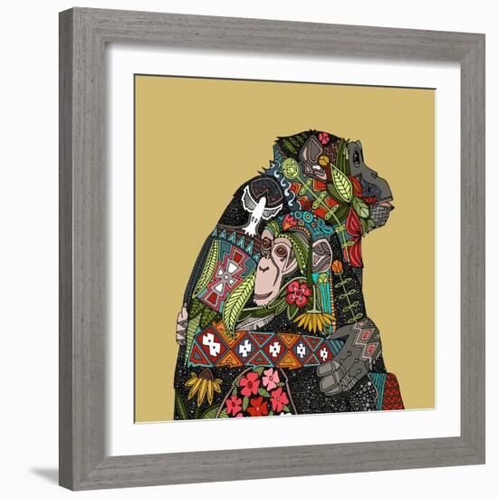 Chimpanzee Love Biscuit-Sharon Turner-Framed Art Print