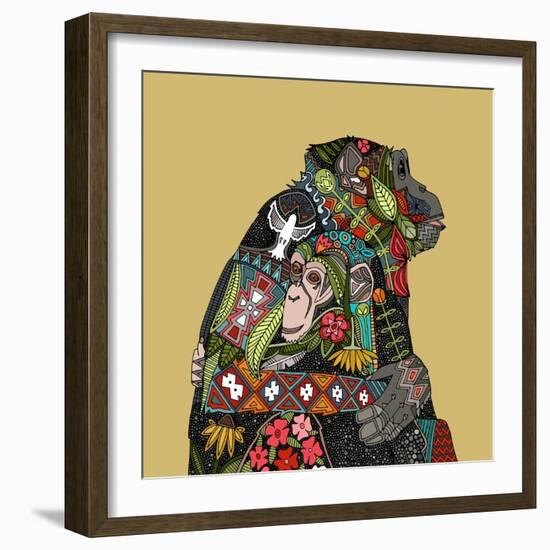 Chimpanzee Love Biscuit-Sharon Turner-Framed Art Print