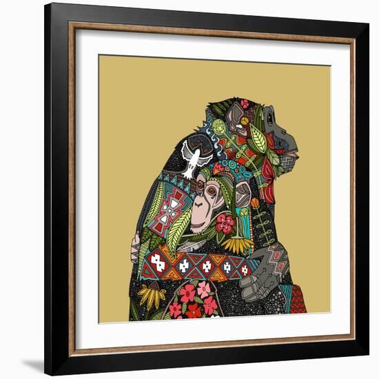 Chimpanzee Love Biscuit-Sharon Turner-Framed Art Print