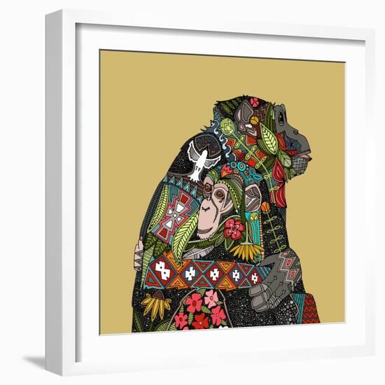 Chimpanzee Love Biscuit-Sharon Turner-Framed Art Print