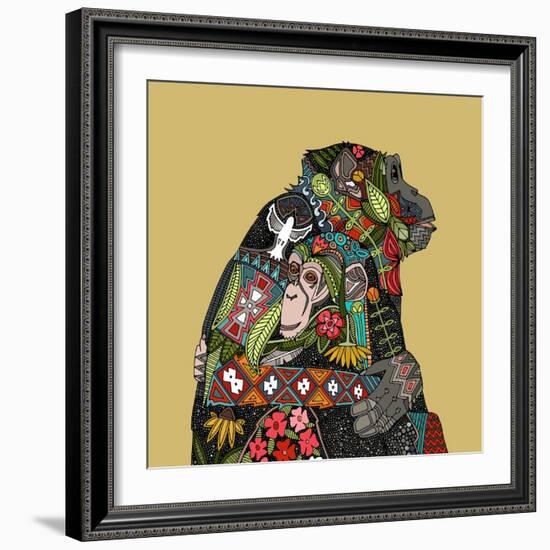 Chimpanzee Love Biscuit-Sharon Turner-Framed Art Print