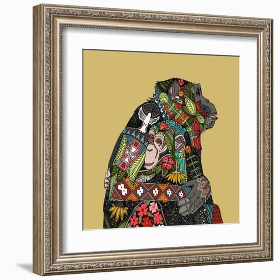 Chimpanzee Love Biscuit-Sharon Turner-Framed Art Print