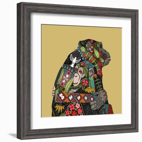 Chimpanzee Love Biscuit-Sharon Turner-Framed Art Print