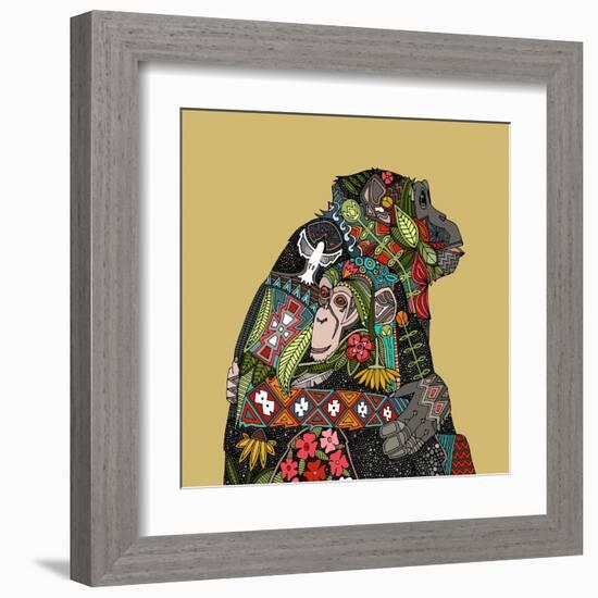 Chimpanzee Love Biscuit-Sharon Turner-Framed Art Print