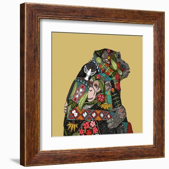 Chimpanzee Love Biscuit-Sharon Turner-Framed Art Print