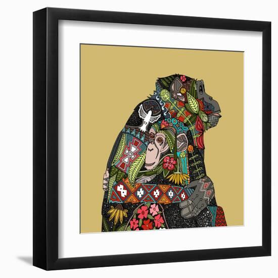 Chimpanzee Love Biscuit-Sharon Turner-Framed Art Print