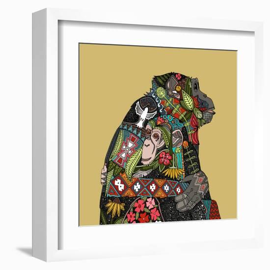 Chimpanzee Love Biscuit-Sharon Turner-Framed Art Print