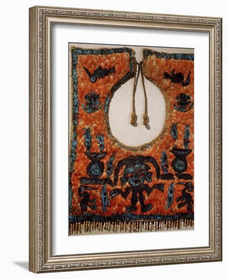 Chimu ceremonial poncho made of featherwork, Chancay, Peru, 1200-1476-Werner Forman-Framed Photographic Print