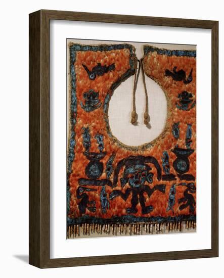 Chimu ceremonial poncho made of featherwork, Chancay, Peru, 1200-1476-Werner Forman-Framed Photographic Print