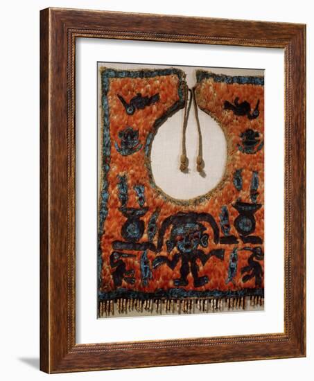 Chimu ceremonial poncho made of featherwork, Chancay, Peru, 1200-1476-Werner Forman-Framed Photographic Print