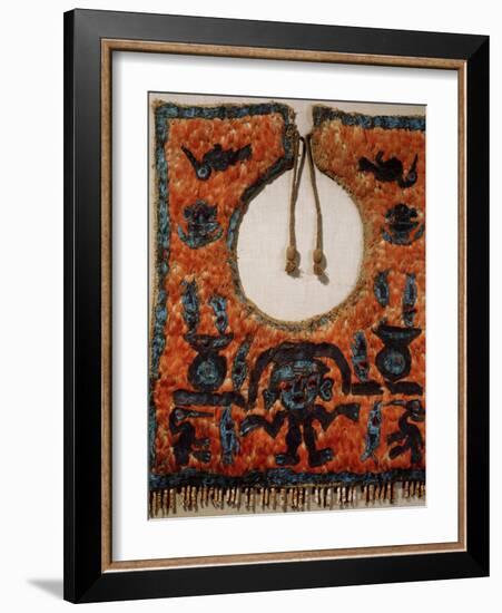 Chimu ceremonial poncho made of featherwork, Chancay, Peru, 1200-1476-Werner Forman-Framed Photographic Print