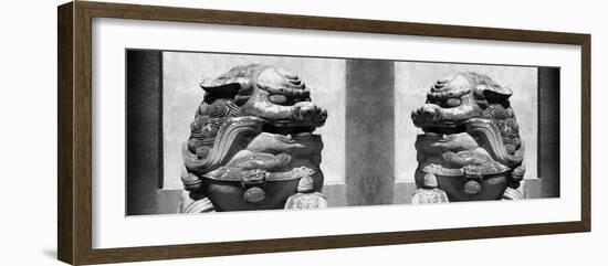 China 10MKm2 Collection - Asian Sculpture with two Lions-Philippe Hugonnard-Framed Photographic Print