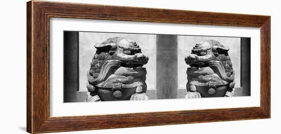 China 10MKm2 Collection - Asian Sculpture with two Lions-Philippe Hugonnard-Framed Photographic Print