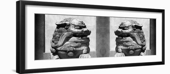 China 10MKm2 Collection - Asian Sculpture with two Lions-Philippe Hugonnard-Framed Photographic Print