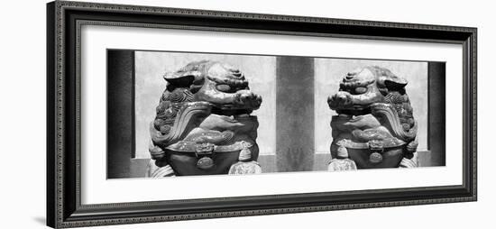 China 10MKm2 Collection - Asian Sculpture with two Lions-Philippe Hugonnard-Framed Photographic Print