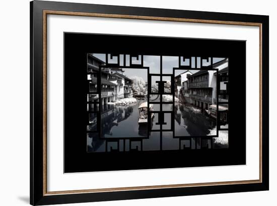 China 10MKm2 Collection - Asian Window - Another Look Series - White Boat-Philippe Hugonnard-Framed Photographic Print