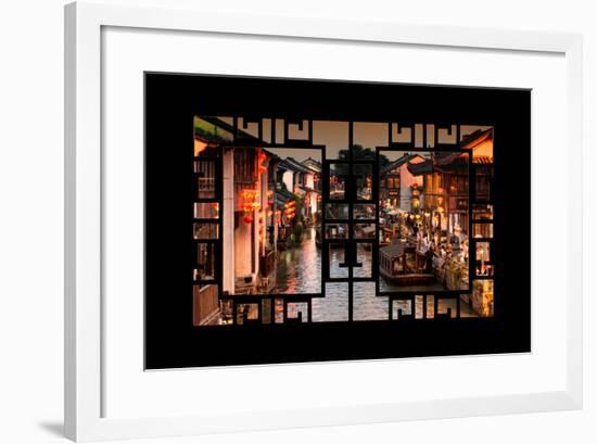 China 10MKm2 Collection - Asian Window - Beautiful Shantang water Town-Philippe Hugonnard-Framed Photographic Print