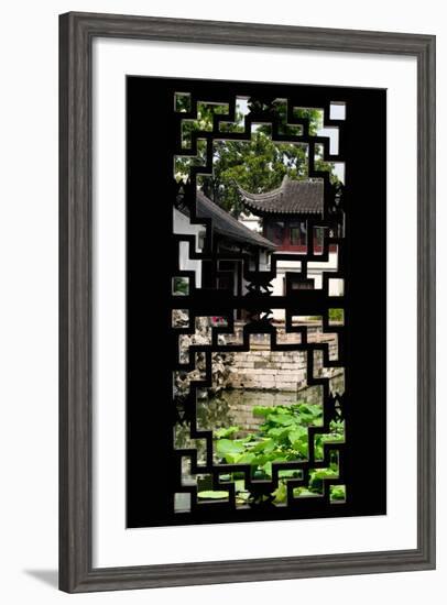 China 10MKm2 Collection - Asian Window - Chinese Temple-Philippe Hugonnard-Framed Photographic Print