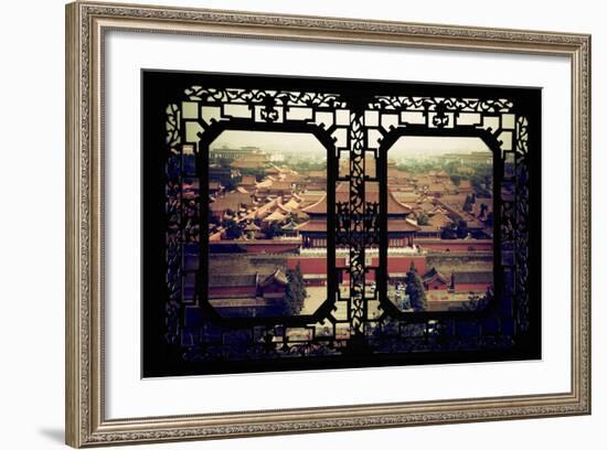 China 10MKm2 Collection - Asian Window - Forbidden City - Beijing-Philippe Hugonnard-Framed Photographic Print