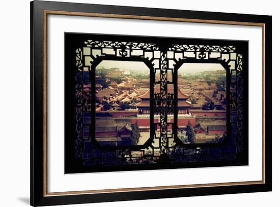 China 10MKm2 Collection - Asian Window - Forbidden City - Beijing-Philippe Hugonnard-Framed Photographic Print