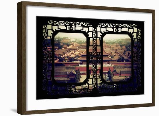 China 10MKm2 Collection - Asian Window - Forbidden City - Beijing-Philippe Hugonnard-Framed Photographic Print