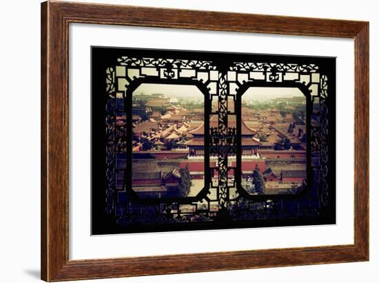 China 10MKm2 Collection - Asian Window - Forbidden City - Beijing-Philippe Hugonnard-Framed Photographic Print