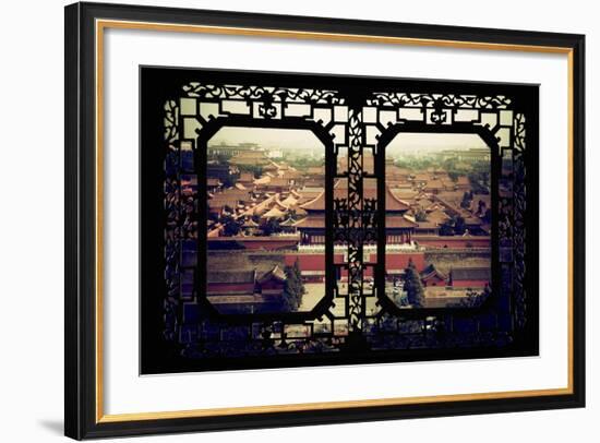 China 10MKm2 Collection - Asian Window - Forbidden City - Beijing-Philippe Hugonnard-Framed Photographic Print