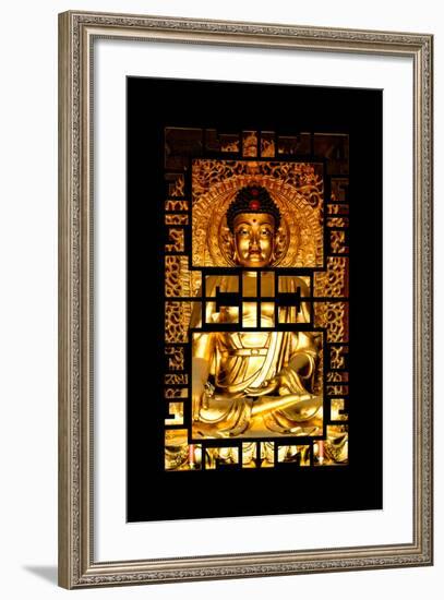 China 10MKm2 Collection - Asian Window - Gold Buddha-Philippe Hugonnard-Framed Photographic Print