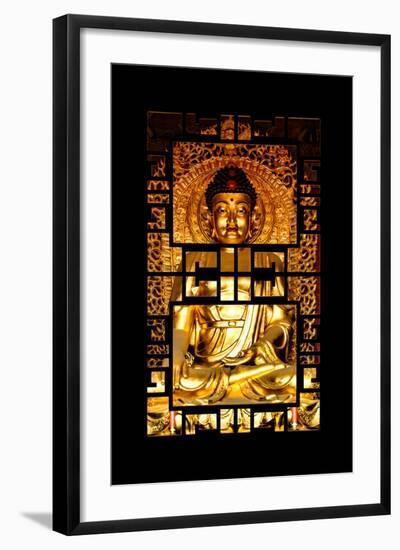 China 10MKm2 Collection - Asian Window - Gold Buddha-Philippe Hugonnard-Framed Photographic Print