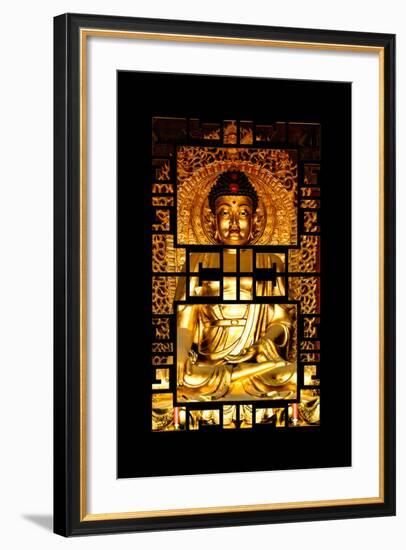 China 10MKm2 Collection - Asian Window - Gold Buddha-Philippe Hugonnard-Framed Photographic Print