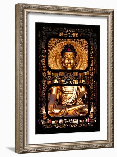 China 10MKm2 Collection - Asian Window - Gold Buddha-Philippe Hugonnard-Framed Photographic Print